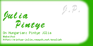 julia pintye business card